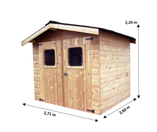 Abri Therma, THT Panneaux 19mm, 2.40 x 2.00m, 4.90m²