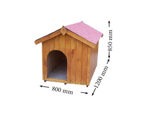 Niche à chien moyen, Bois, 0.80 x 1.20m, 0.96m²