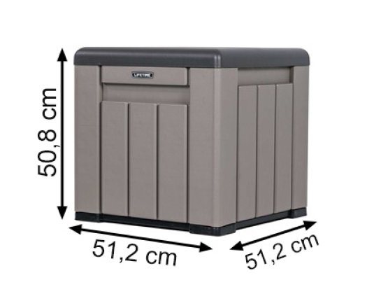 Cube de rangement, imitation bois, 0.50m x 0.50m, 0.25m²