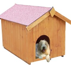 Niche pour petits  chiens, Bois, 0.70 x 1.10m, 0.77m²