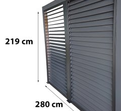 Ventelles aluminium mobiles pour côté 3 m pour pergola bioclimatique PER 3630 BI et PER 2430 BI