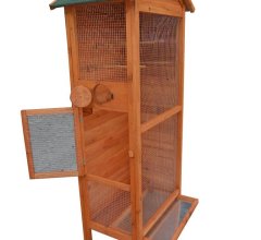 Cage à oiseaux standard, Bois, 0.41 x 0.63m, 0.42m²