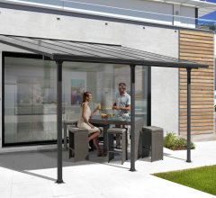 Toit terrasse, Aluminium gris anthracite, 3.05 x 4.20 m, 12.80m²