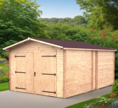 Garage Denis, Douglas Madriers 28mm, 3.50 x 5.40m, 19.00m²