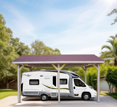 Carport Arbois, Epicéa du nord section 120 x 120, 3.50 x 6.00, 21m²