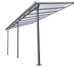 Toit terrasse, Aluminium gris anthracite, 3.05 x 5.00 m, 15.25m²