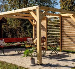 Pergola Veneto, Bois douglas, 3.40 x 3.10 m, 10.50m²