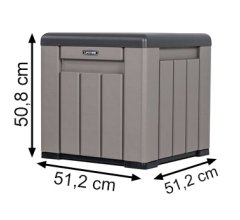 Cube de rangement, imitation bois, 0.50m x 0.50m, 0.25m²