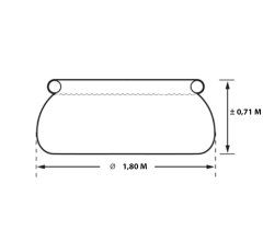 Habillage hexagonal pour spas et piscines gonflables, Bois, 2.35 x 1.84 m, 4.30m²