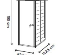 Abri résine mural Garofalo, 0.82 x 1.22 m, 1,16 m2