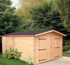 Garage Denis, Douglas Madriers 28mm, 3.50 x 5.40m, 19.00m²